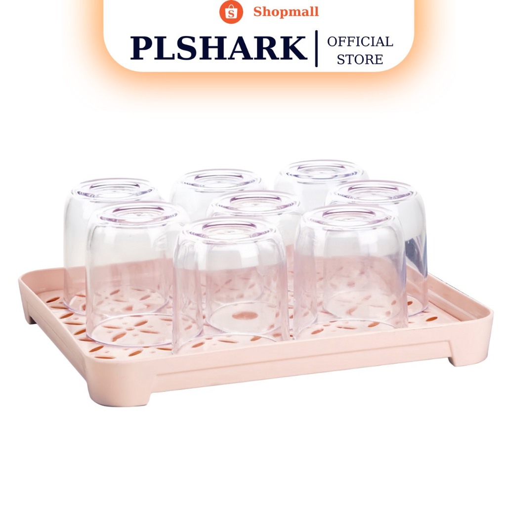 Khay úp cốc để bàn uống nước PTLUXURY chất liệu nhựa Việt Nhật - Giá úp cốc  khô ráo, tiện lợi  HÀNG VIỆT NHẬT