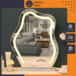 Gương Decor Đám Mây Để Bàn Gương Led Cảm Ứng 3 Màu Cao Cấp Decor Bàn Trang Điểm. 