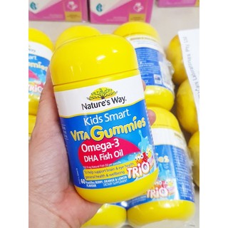 Date 10/25-vita gummies omega 3 dha fish oil 60 viên nature's way kids smart trio từúc - phát triển não và thị lực bé