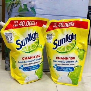 NƯỚC RỬA CHÉN SUNLIGHT TÚI CHANH 3.1Kg - hàng chính hãng