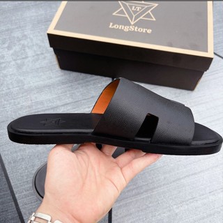 Dép HM nam quai da hàng siêu cấp - Dép đế phip dán Vbram