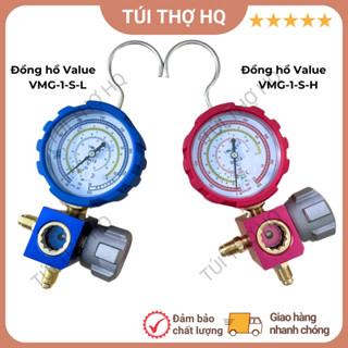 Đồng hồ nạp gas lạnh đơn VALUE có kính soi gas hàng chính hãng cao cấp