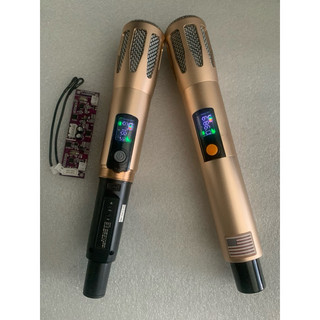 Micro lắp loa kéo cao cấp UHF 2024 (Mic sóng mạch, hát nhẹ chống hú rất tốt, thân nhôm rất chuyên nghiệp)