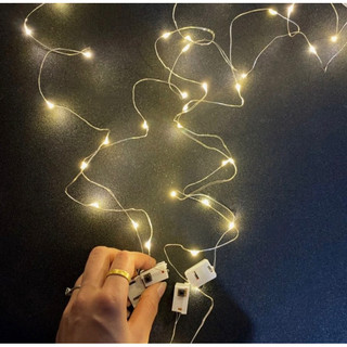 Dây đèn led trang trí fairylight đom đóm có sẵn pin dài 1m-2m-3m