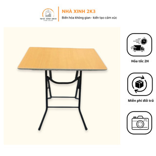 Bàn học bàn làm việc gấp gọn viền kim loại chân cao 72cm sơn tĩnh điện siêu bền