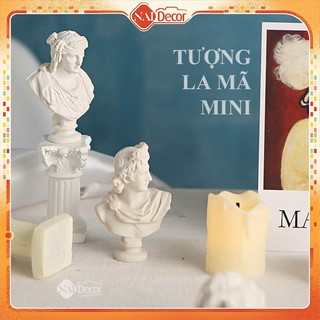 Tượng Thạch Cao, Cột La Mã Hy Lạp Mini, Tượng Thiên Thần Nai Decor để trang trí chụp ảnh, trang trí nhà cửa