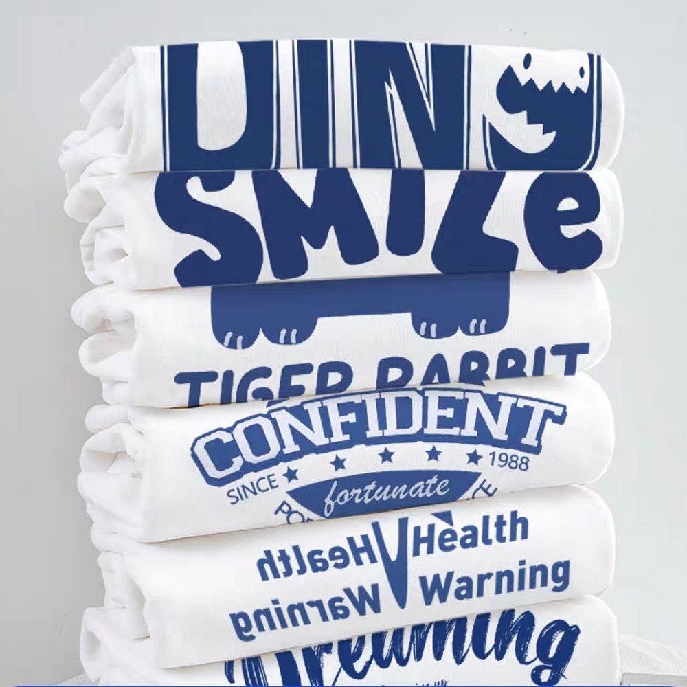ÁO THUN SUÔNG HỌA TIẾT DINO, DREAMING, SMILE - 100% COTTON - 230GSM