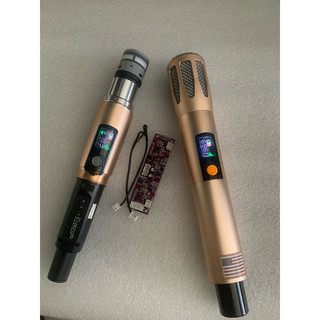 Micro lắp loa kéo cao cấp UHF 2024 (Mic sóng mạch, hát nhẹ chống hú rất tốt, thân nhôm rất chuyên nghiệp)