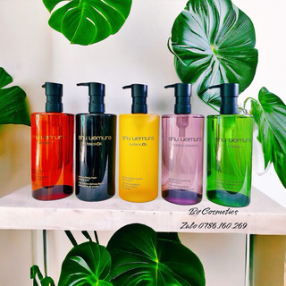 dầu tẩy trang shu uemura nâu - xanh lá - tím - vàng - đen 450ml