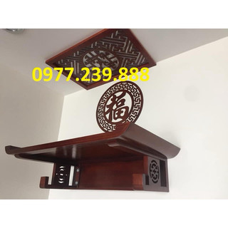 Bàn thờ treo gỗ sồi 61cm cánh gián