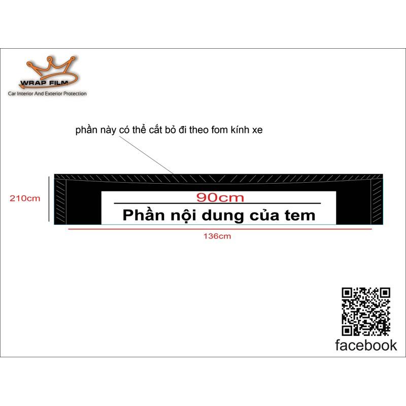 Tem dán chống nắng-trang trí kính lái ô tô 02