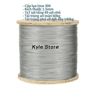 Dây cáp dàn phơi thông minh lụa inox304 Hòa Phát