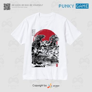 Áo thun Japanese Retro Godzilla Battle Art ngắn tay