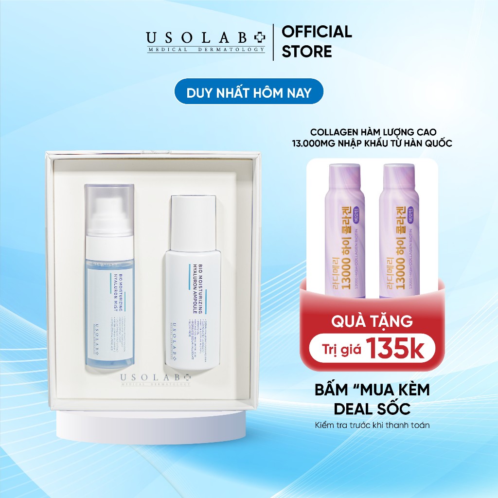 Set Ha Usolab - Giúp cấm ẩm, căng bóng và làm đều màu da