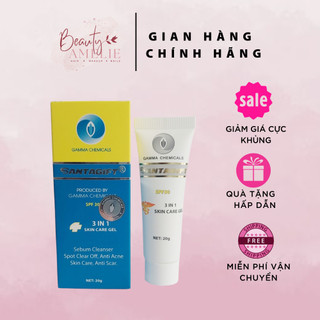 Kem Mụn SANTAGIFT 20gr - Gel giúp giảm mụn - Mờ thâm - Chống nắng Chính hãng Việt Nam amelie beauty
