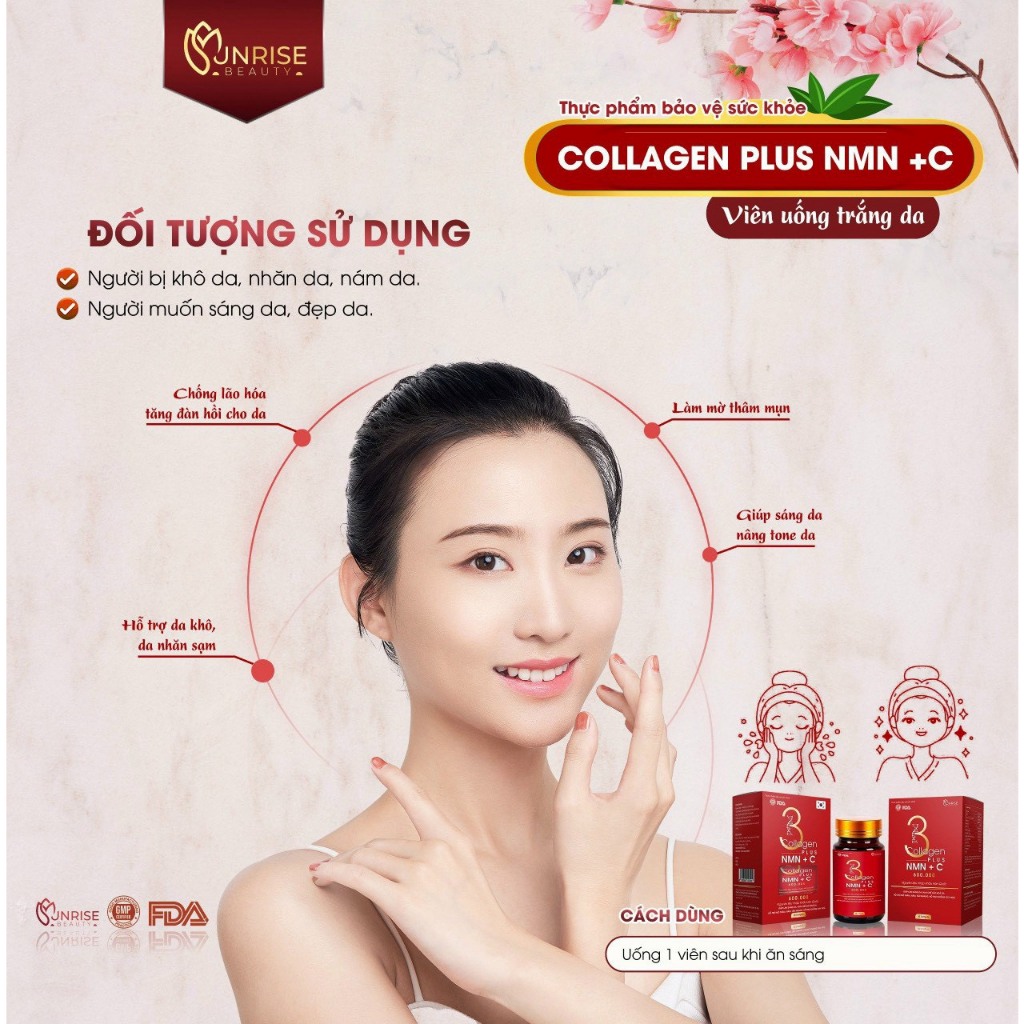 Viên uống trắng da cấp tốc 30 viên, trắng da, mờ nám, hủy nám, cân bằng nội tiết tố nữ