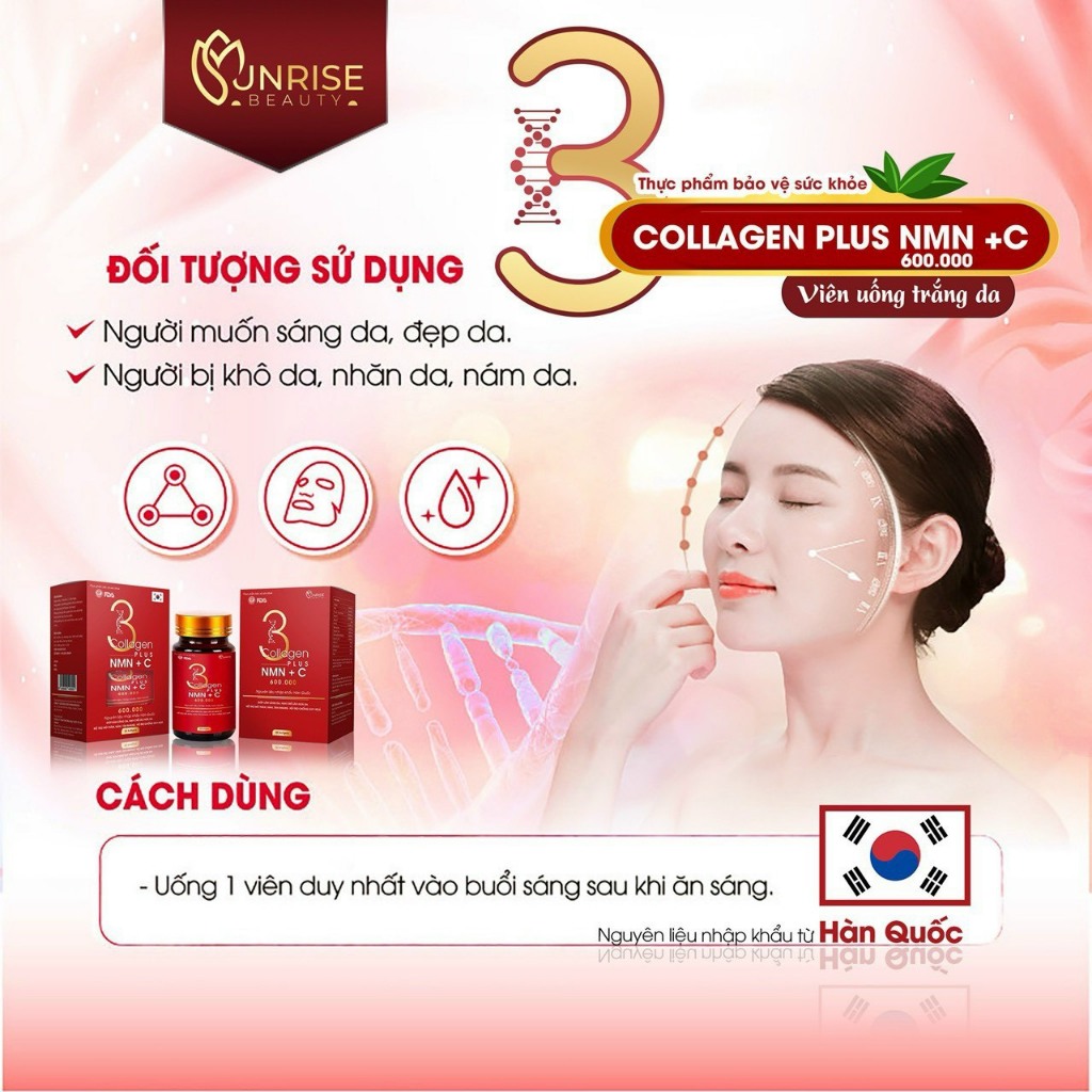 Viên uống trắng da cấp tốc 30 viên, trắng da, mờ nám, hủy nám, cân bằng nội tiết tố nữ