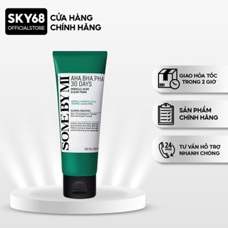 Sữa Rửa Mặt Cho Da Mụn Some By Mi AHABHAPHA 30 Days Miracle Acne Clear Foam 100ml