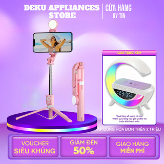  Gậy Chụp Ảnh 3 Chân B11S Thế Hệ Mới Có Đèn Led Trợ Sáng Nút Bluetooth Điều Khiển Từ Xa Xoay 360 Độ 