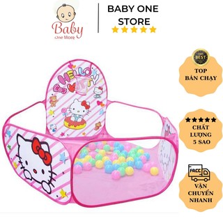 Lều bóng rổ hello kitty cho bé + Tặng kèm 100 quả bóng