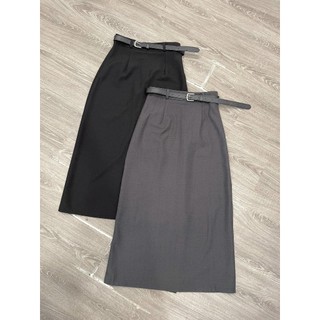 Chân váy bút chì a nắp túi sau kèm belt 8808 min house