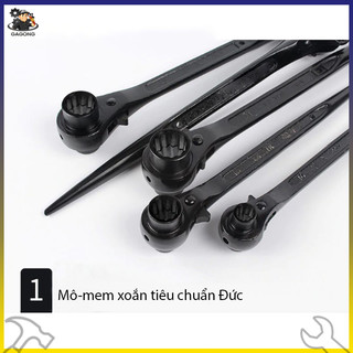 Cờ lê đuôi chuột trắng, cờ lê giàn giáo tự động thép trắng cao cấp CR-V, tuýp giàn giáo đa năng 2 đầu
