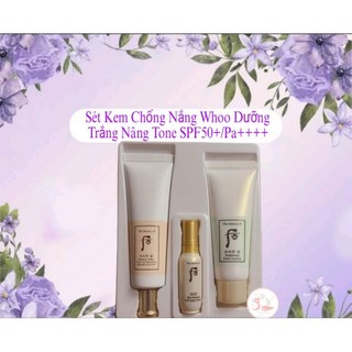 Sét kem chống nắng whoo dưỡng trắng nâng tone spf50+/pa++++
