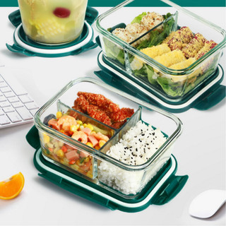 Hộp đựng cơm chia ngăn bằng thuỷ tinh chất lượng cao Borosilicate