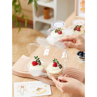 Hộp đựng bánh cupcake 2 bánh bằng nhựa pet