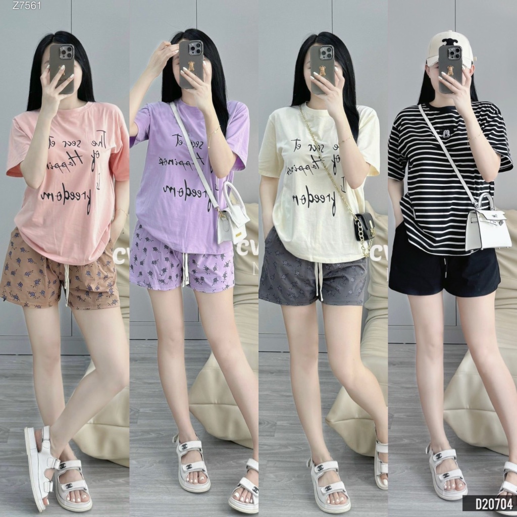 SET ÁO THUN KÈM SHORT (KÈM VIDEO HÌNH THẬT)