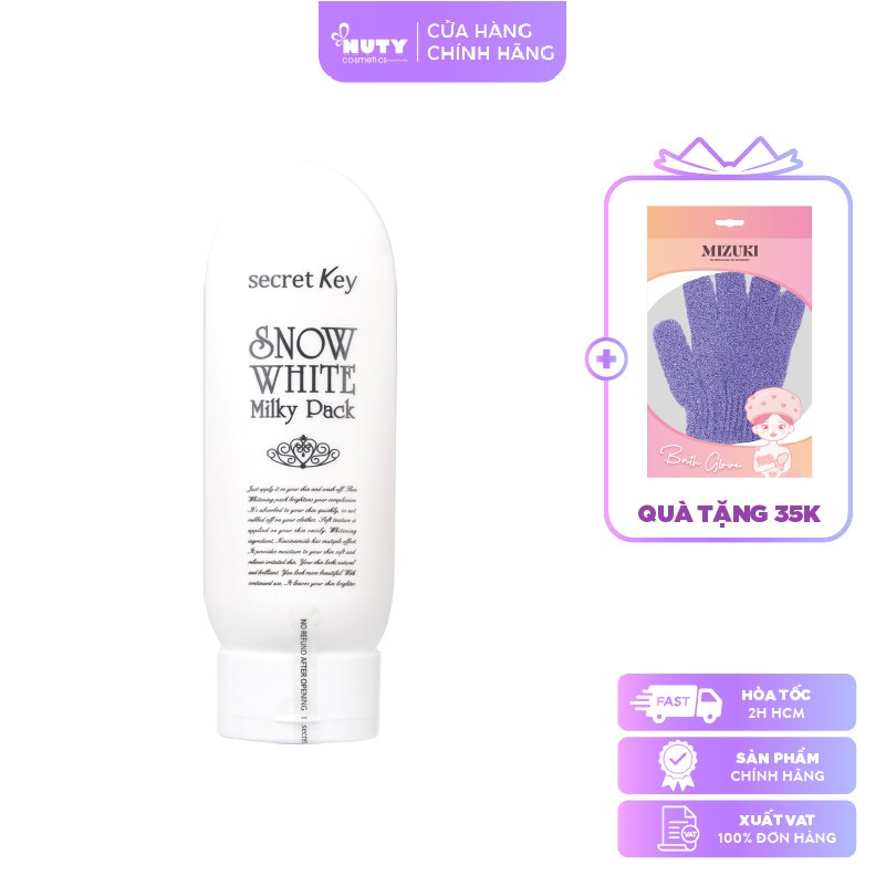 Kem Ủ Trắng Secret Key Snow White Milky Pack (200ml)