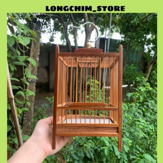 Khung lồng chim khuyên, Lồng chim hút mật hình vuông mini chất liệu trúc cứng cáp