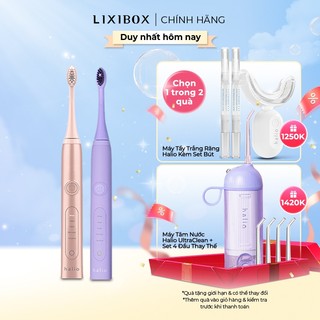 Combo 2 Bàn Chải Điện Halio Whitening Electric Toothbrush - Rose & Purple