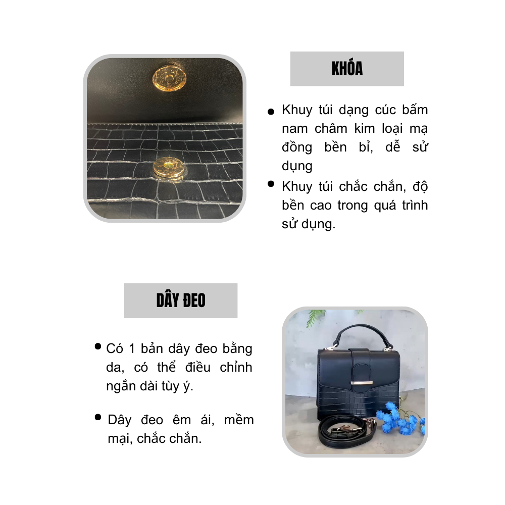 Túi Xách Nữ Đeo Chéo Chính Hãng MICOCAH Công Sở Thời Trang Vân Da Rắn Cao Cấp Cực Đẹp 𝐌𝐂𝟎𝟔- Tukado | BigBuy360 - bigbuy360.vn