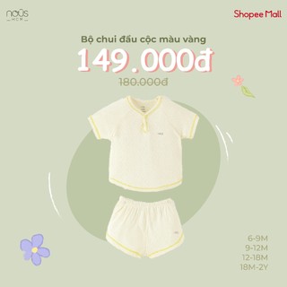 Bộ quần áo chui đầu cộc tay Nous phối nhiều màu sắc cho bé trai, bé gái họa tiết dễ thương