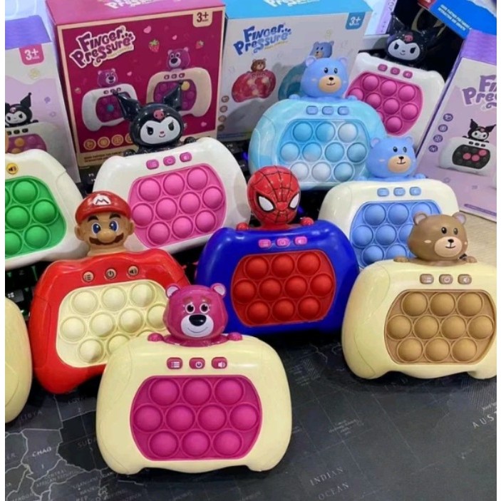 đồ chơi pop It điện tử, bộ trò chơi luyện phản xạ cho bé,máy điện tử chơi game pop it