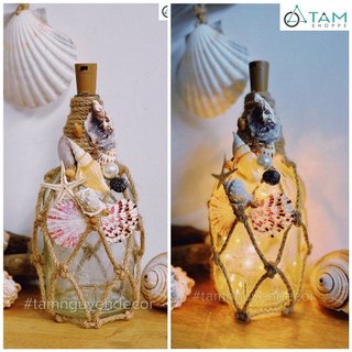 Chai Chivas handmade sẵn vỏ sò ốc sao biển làm handmade 17 cái [Có chai handmade sẵn] VOSOOC-SET01 TTTM