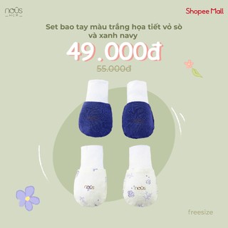 Set 2 bao tay Nous dành cho bé sơ sinh nhiều màu sắc phối màu chất liệu mềm mại cho bé