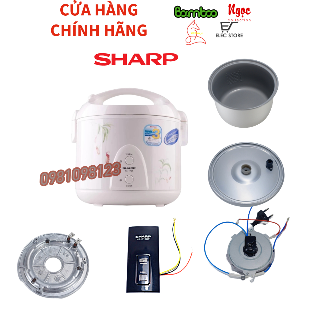 Phụ kiện nồi cơm điện SHARP KS-19ET (Chính hãng)