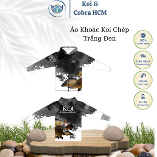 Áo khoác koi cá chép trắng đen - size xl không có cá chép