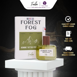 Nước hoa nam foellie homme tattoo perfume forest fog hàn quốc, hương thơm thu hút, thanh lịch 45ml