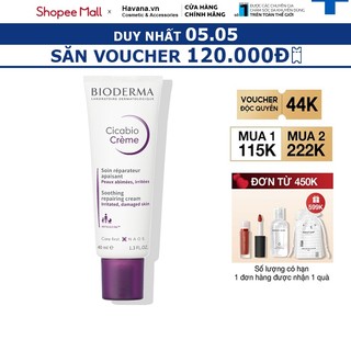 Kem dưỡng phục hồi da tổn thương Bioderma Cicabio Crème - 40ml (100ml)