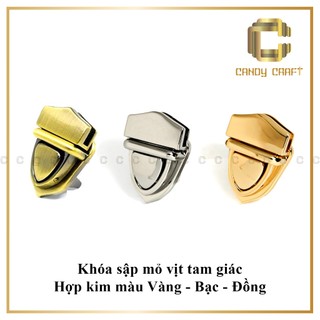 Khóa sập mỏ vịt tam giác 2.6cm  - phụ kiện làm túi xách
