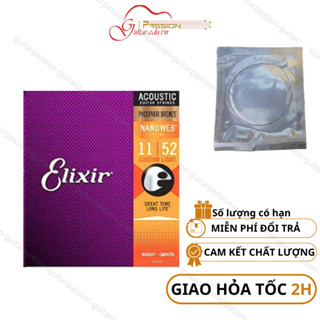 Dây lẻ 1 dây đàn guitar acoustic Elixir (Nanoweb) 16027 size 11 chất lượng Guitar Passion