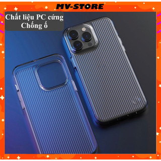 Ốp lưng PC cứng dạng sóng chống trầy xước chống ố vàng trong suốt cho 15 14 13 Pro MAX 14 Plus MVSTORE