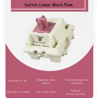 Switch Linear Black Plum - Có PreLubed - Switch 5 Pin - Âm Creamky - TTKeyboard