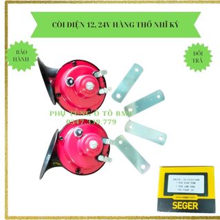 Bộ còi ốc sài điện 12v, 24v. Dùng cho mọi loại xe