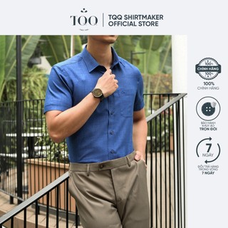 Áo sơ mi công sở nam TQQ ngắn tay M87CB Slimfit sang trọng
