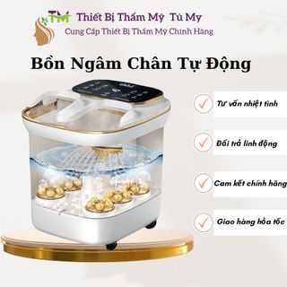 Bồn Ngâm Chân Tự Động Massage Thư Giãn, Máy Ngâm Chân Massage Có Sục Khí Có Đèn Hồng Ngoại Tự Làm Nóng Nước.