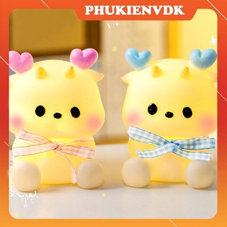  Đèn Ngủ Trang Trí Hình Rồng Thỏ Gấu Hoạt Hình Dễ Thương Kèm Sẵn Pin 